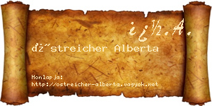 Östreicher Alberta névjegykártya